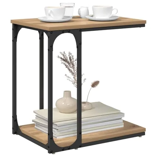 vidaXL Beistelltisch Artisan-Eiche 50 x 35 x 52 cm