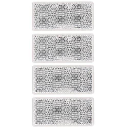 Reflektor Rot Gelb Weiß Rückstrahler Katzenauge Seitenstrahler zum kleben Selbstklebend mit Schraube PKW Anhänger 72x21mm 96x46mm 60mm Ø (Weiß | Eckig | 96x46mm | Selbstklebend) 4