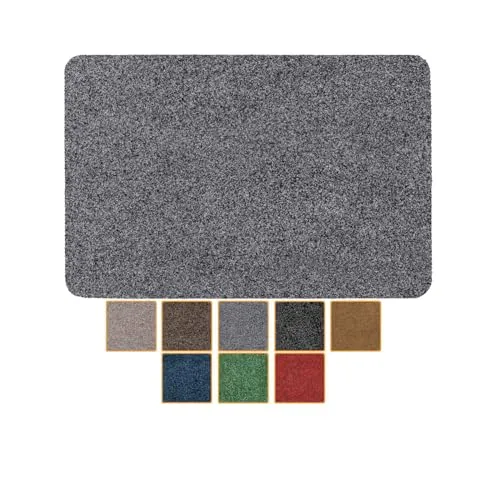 ANRO Fußmatte Schmutzfangmatte Türmatte rutschfest Fußabstreifer abwaschbar robust für Eingang, Haustür, Flur innen & außen Poet Küche, 60 x 40 cm (Rechteckig)