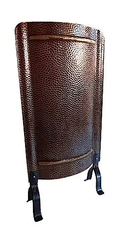 Ofenschirm gehämmert 91x46cm altmessing