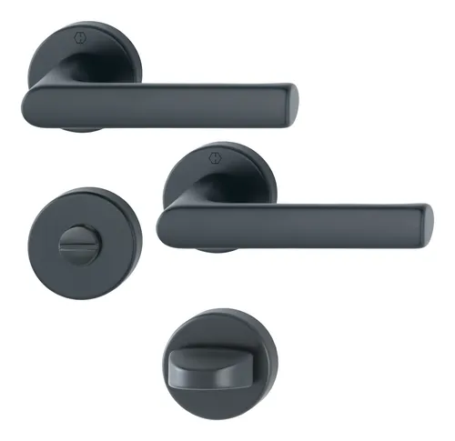 Hoppe SchnellstiftPlus Aluminium Innentür Rosetten Garnitur 1700/42 KB/42KBS