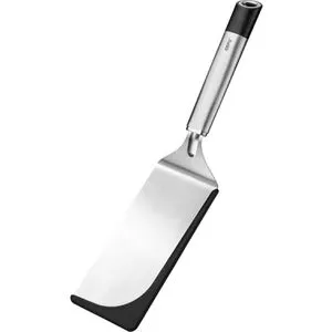 Gefu Pfannenwender Primeline, Silikon / Edelstahl, 6,2 x 33 cm, spülmaschinengeeignet, schwarz/silber