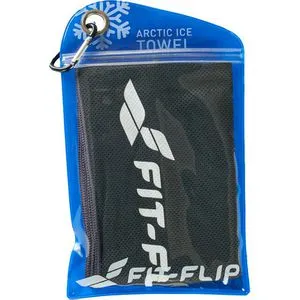 Fit-Flip Sporthandtuch Airflip Kühlhandtuch, 30 x 100 cm, mit Kühleffekt, Mikrofaser, schwarz