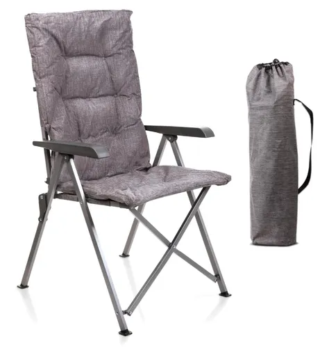 BigDean Campingstuhl faltbar mit verstellbarer Rückenlehne