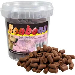 Schecker Hundebonbons Kaninchen Sticks 5x500g - Weiche Hundeleckerli für Training und Belohnung. Fettarm und ideal für Hunde jeden Alters. Lange Haltbarkeit für eine einfache Vorratshaltung.