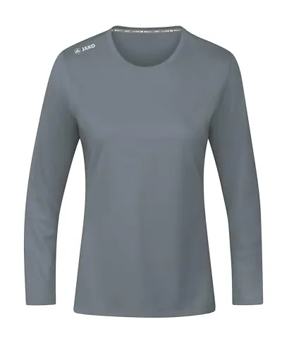 JAKO Damen Longsleeve Run 2.0, Steingrau, 48