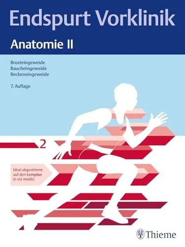 Endspurt Vorklinik: Anatomie II - Skript für Brusteingeweide, Baucheingeweide und Beckeneingeweide - Medizinstudium - Umfassendes Skript zur Anatomie für die Vorklinik, ideal zur optimalen Vorbereitung auf Prüfungen.