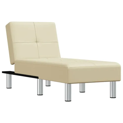 vidaXL Chaiselongue Creme Kunstleder von vidaXL