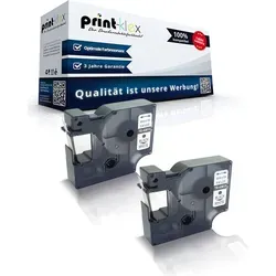 2x Kompatible Schriftbänder für Dymo D1 43613 Labelmanager220P Labelmanager360D Labelmanager400 S0720780 6mm Bechriftungs Etiketten BK/W - Büro ...