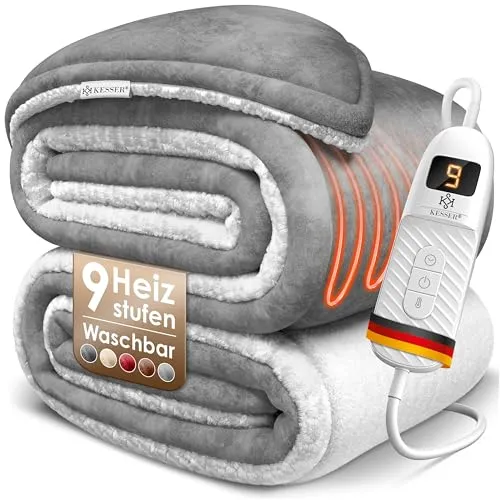 KESSER® Heizdecke 200x180cm mit Timer und 9 Temperaturstufen