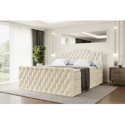 ALTDECOR Boxspringbett VILA-1-Z KING mit Multipocket-Matratze - Betten für erholsamen Schlaf, ausgestattet mit zwei Bettkästen und allergikerfreundlichen Materialien. Die Kombination aus Bonell- und Multipocket-Matratze sorgt für optimalen Komfort und Unterstützung.
