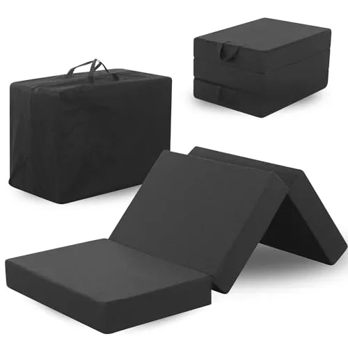 Arensberger Amalia Gästebett Klappmatratze 120x200 cm | 16 cm XXL NANOCELL® Gelschaum | Faltmatratze mit Transporttasche | Gästematratze klappbar für Boden, Kinder & Camping | Faltbare Matratze