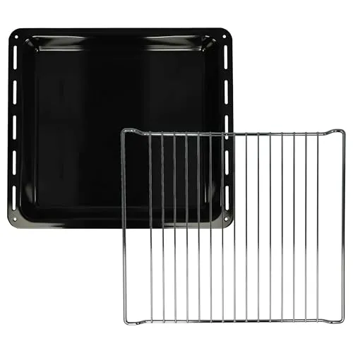 vhbw 2-tlg. Set Backblech & Gitterrost für Zanussi Backöfen