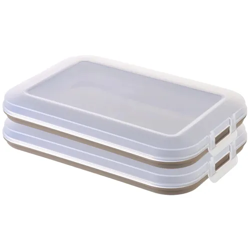 ENGELLAND 2 x Frischhaltedose Aufbewahrungsbox Stapelbox Vorratsdose Braun