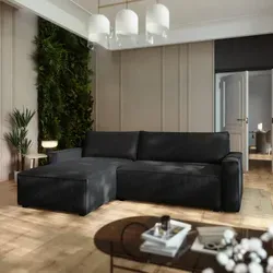 Masseno Ecksofa BESMIR mit Schlaffunktion in schwarz von Masseno