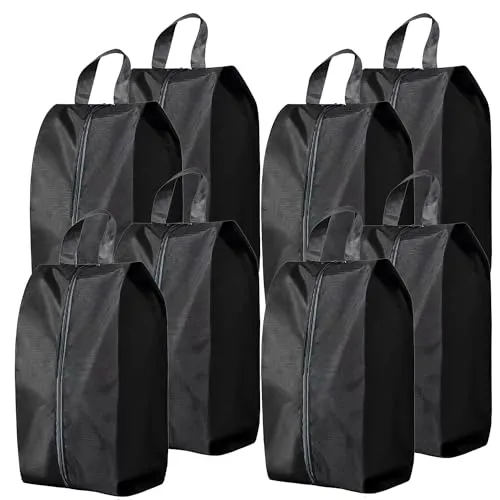 Reise Schuhbeutel Wasserfeste 8 Stück: HOMURY Schuhbeutel mit Robuster Reißverschluss, Premium Schuhorganizer, Schmutzabweisender Schuhsack für Männer und Frauen, Koffer und Rucksack (42 * 24 * 18 cm