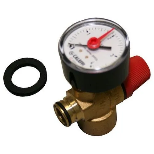 Buderus Sicherheitsventil mit Manometer - Ersatzteil - Thermostat für Heizsysteme, sicheres und zuverlässiges Bauteil, Installation nur durch Fachhandwerker empfohlen.