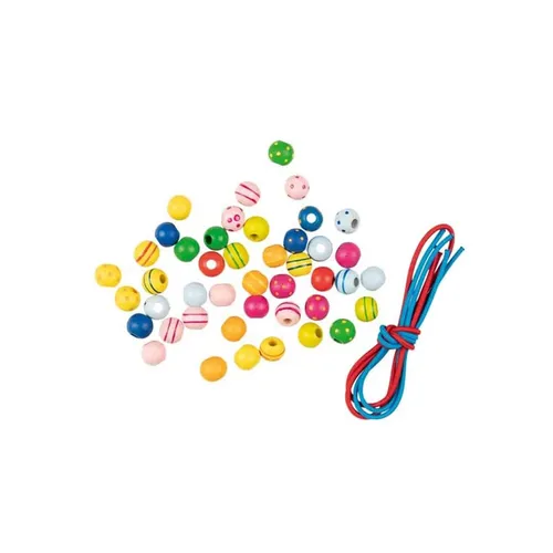 Bunte Holzperlen mit Gummibändern