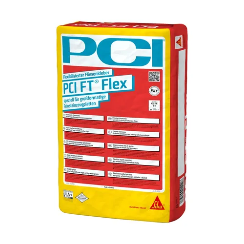 PCI FT Flex Fliesenkleber 18 kg - Flexibler Fliesenkleber für optimale Haftung - Fliesenzubehör: Hochflexibler Fliesenkleber für perfekte Haftung und einfache Verarbeitung, ideal für Innen- und Außenanwendungen.
