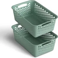 ProHome Aufbewahrungskorb 5L Grün 30 x 20 cm 2 Stück