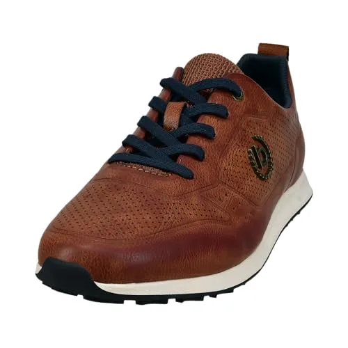 bugatti Herren Businessschuhe Schnürer im Budapester Style, Cognac, Größe 43 EU - Elegante Schnürhalbschuhe im Budapester Style für Büro und Freizeit. Hochwertiges Obermaterial, flacher Absatz und bequeme Passform sorgen für stilvollen Komfort im Alltag.