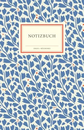 Notizbuch Insel-Bücherei »Blauer Blätterzauber«: Hardcover, B6, Blanko, 96 Seiten | Das perfekte Geschenkbuch zum Schreiben, Notieren, Skizzieren und Zeichnen