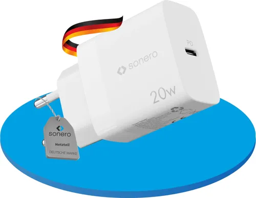 Sonero 20W USB-C Power Adapter PD Ladegerät Weiß
