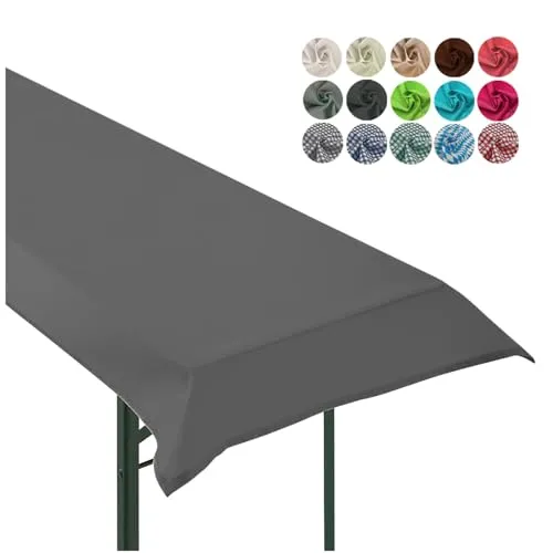 heimtexland ® Tischdecke Bierzeltgarnitur Biertischdecke Garten Tischdeko Party Event Dekoration Typ861 Anthrazit 90x240 cm