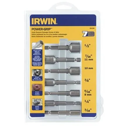Produktbild Irwin T394100 Power Grip Schraubenausdreher, 7 Teile (IRW394100)