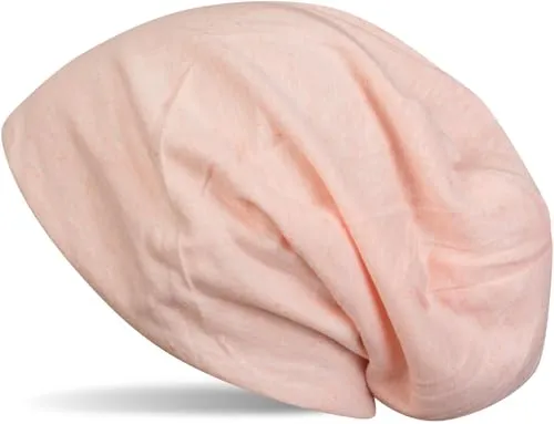 styleBREAKER Unisex Stoff Beanie Mütze einfarbig, leicht und weich, Longbeanie Slouch Beanie 04024018, Farbe:Apricot