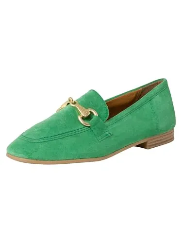 Tamaris Slipper 1-24222-42 700 normal - Damen Slipper mit karrèe-förmiger Schuhspitze, aus hochwertigem Leder und innovativem TOUCH-IT Fußbett für optimalen Tragekomfort. Der niedrige Blockabsatz sorgt für ein angenehmes Laufgefühl.