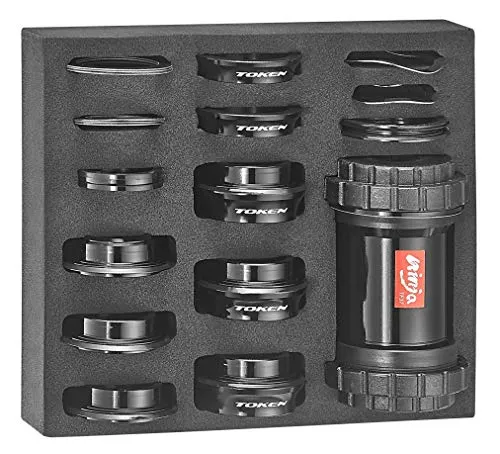 Token Innenlager Thread Fit Set TF37 PF30/BB386 - Veloantrieb, hochwertiges Tretlager-Set für Shimano/Sram, optimiert für BB386/BB30, sorgt für hervorragende Kraftübertragung und Langlebigkeit.