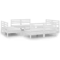 vidaXL 8-tlg. Garten-Lounge-Set aus Kiefernholz - Gartenmöbel aus robustem Kiefernholz, ideal zum Entspannen und Plaudern mit Freunden. Kombinierbar für individuelle Konfigurationen!