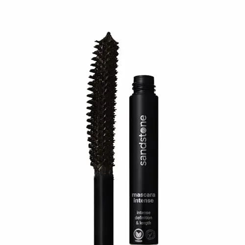 Sandstone Scandinavia Hypoallergene Mascara Intense Braun | Allergikerfreundlich & Wischfest Wimperntusche für Volumen, Intensität und Lange Wimpern | Für allergiker geeignet