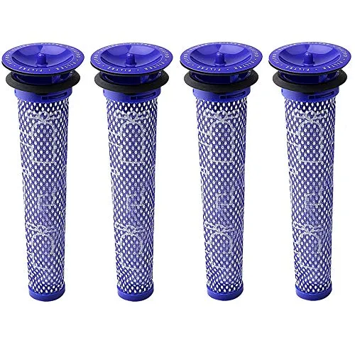 Wessper 4 Stück Waschbar Pre Motor Stick Filter für Dyson V8 V7 V6 & DC58 DC59 DC61 DC62 DC74 Staubsauger Zubehör | Dyson Ersatzteile Ersatzfilter Staubsauger Filter