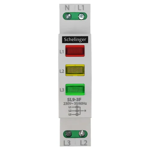 Scheligner SL9 LED-Kontrollleuchte 3-phasig rot/gelb/grün 230V Signalleuchte