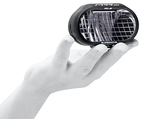 Supernova E-Bike Scheinwerfer M99 Mini PRO-25 für MonkeyLink - Fahrradbeleuchtung mit Hi/Lo Leuchte und abnehmbarer Taschenlampe, aus robustem Aluminium, ideal für sicheres Fahren bei Nacht.