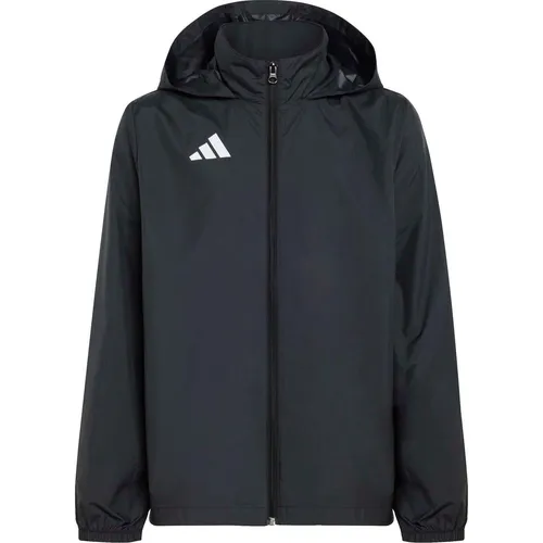 adidas entrada26 Multi Jacke für Kinder in Schwarz (9-10 Jahre) - Robuste Jacke von adidas mit Kapuze, ideal für aktive Kids. Perfekt für Freizeit und Sport!
