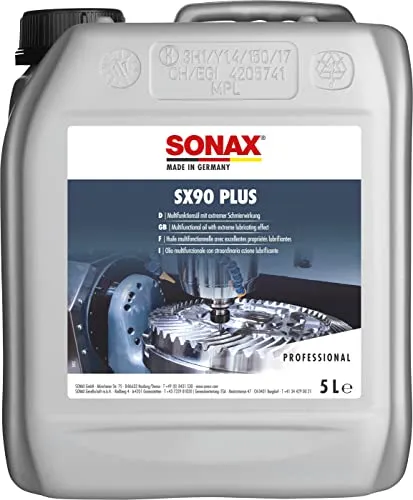 Sonax Multifunktionsöl SX90 Plus - 5 Liter Kanister mit extremer Schmierwirkung - Rostumwandler & Rostentferner, löst festgerostete Teile, schützt vor Korrosion und wirkt feuchtigkeitsverdrängend. Ideal für vielseitige Anwendungen in Werkstatt und Haushalt.