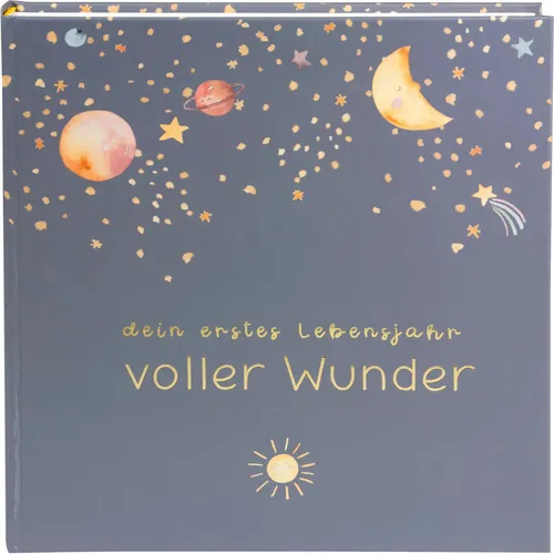 Goldbuch Babyalbum voller Wunder im Weltraum-Design in blau von Goldbuch