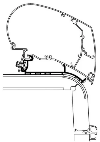 Roof Adapter für Eriba Nova Wohnwagen 2013 zu Omnistor Serie 6 und 9, Länge 5 m