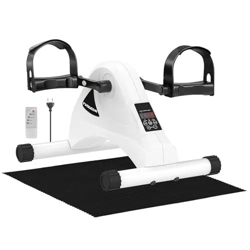 Pedaltrainer, Beintrainer für Zuhause, Leisem Motor, 6 Geschwindigkeitsstufen, Heimtrainer Senioren Zuhause Fitnessgeräte