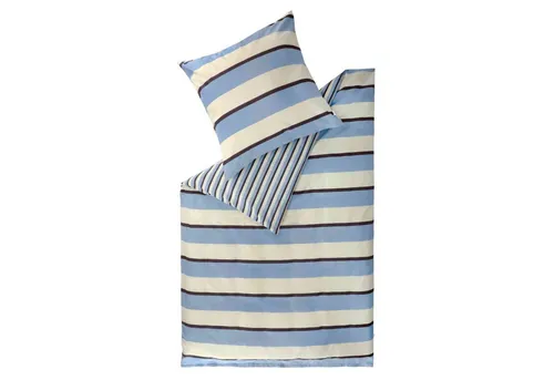 Esprit FUN Renforcé Bettwäsche Set, 155 x 220 cm in Blau in blau von Esprit