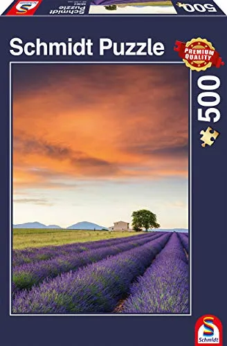 Schmidt Spiele Puzzle 58364 Lavendelfeld, Provence, 500 Teile Puzzle, bunt