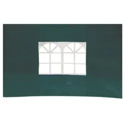 Linder Exclusiv GmbH Pavillonseitenteil 3 x 2m - Zubehör für Pavillons, wasserabweisendes Polyester mit Fenster für optimalen Wetterschutz und Sichtschutz im Garten.