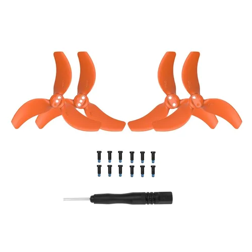 Für DJI Avata 2 Drohne 2x Sunnylife Farbenfrohe 3-Blatt Ersatz Propeller Orange