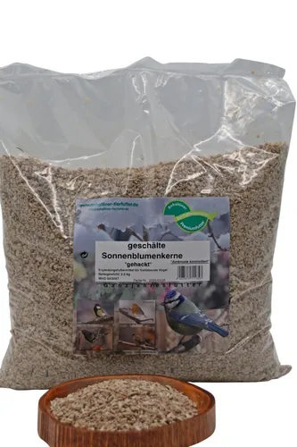 Anhaltiner Sonnenblumenkerne gehackt und geschält 2,5kg Vogelfutter schalenlos