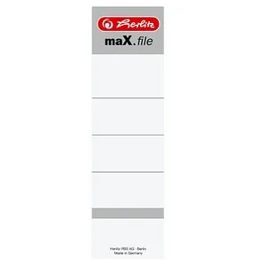 herlitz Einsteck-Rückenschilder maX.file weiß für 8,0 cm Rückenbreite, 10 St.