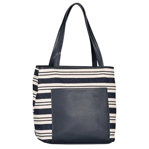 TOM TAILOR Elodie Damen Shopper Umhängetasche Reißverschluss Mittelgroß Blau