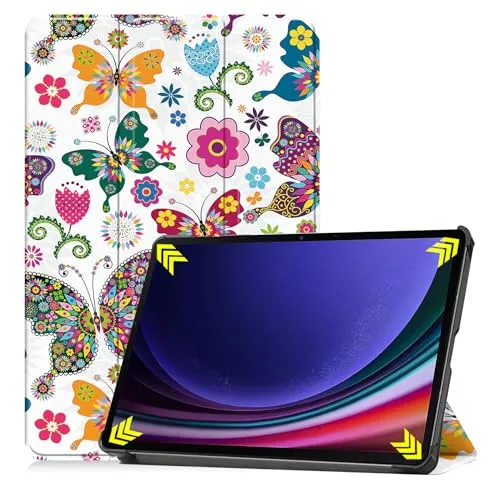 Lobwerk Smart Cover Hülle für Samsung Galaxy Tab S9 FE Plus+ X610/X616 2023 12.4 Zoll Zoll Schutzhülle Flip Case aufstellbare Tasche Bookstyle Design